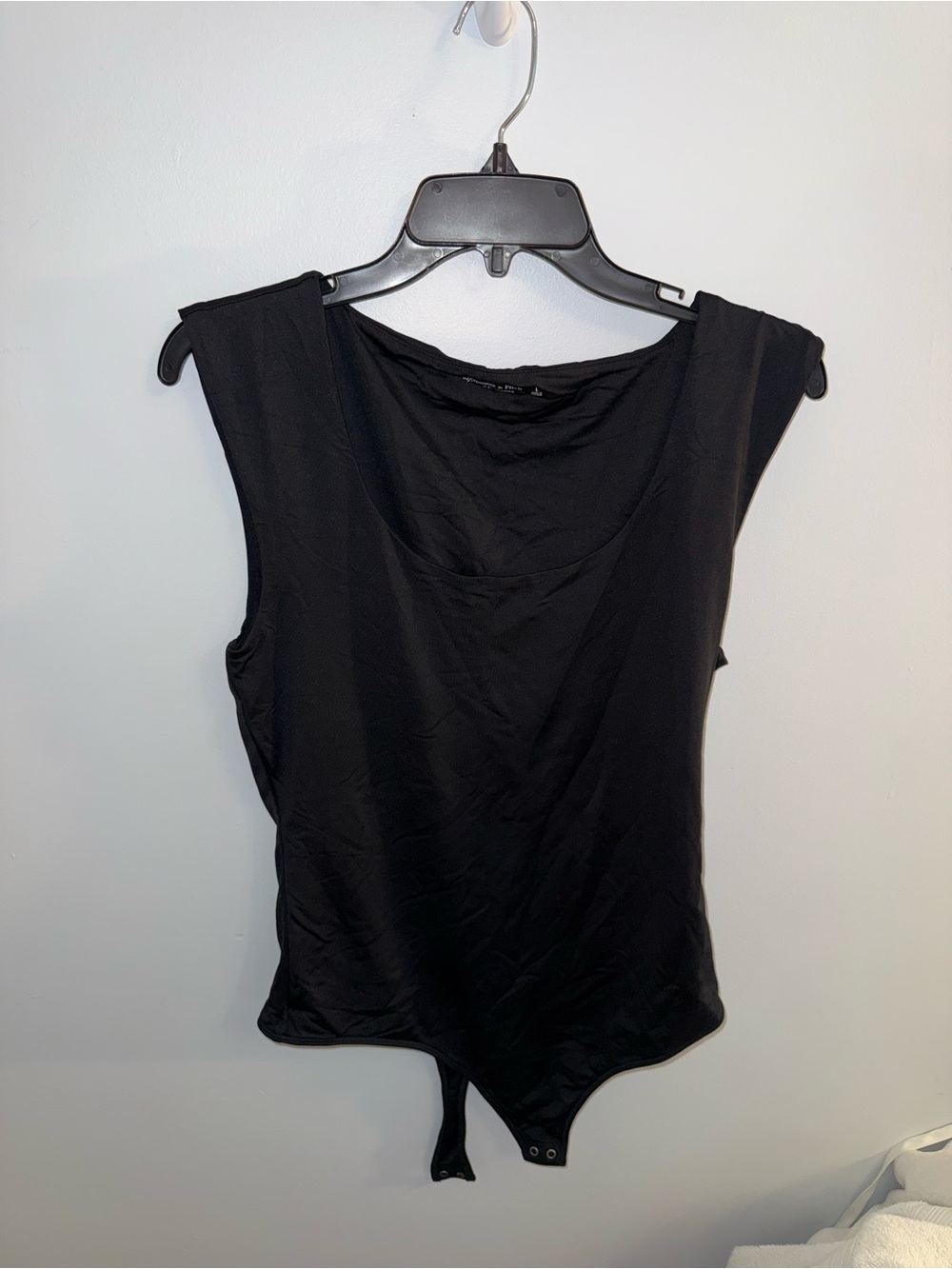 Abercrombie & Fitch Black Sleeveless Scoop Neck Bodysuit